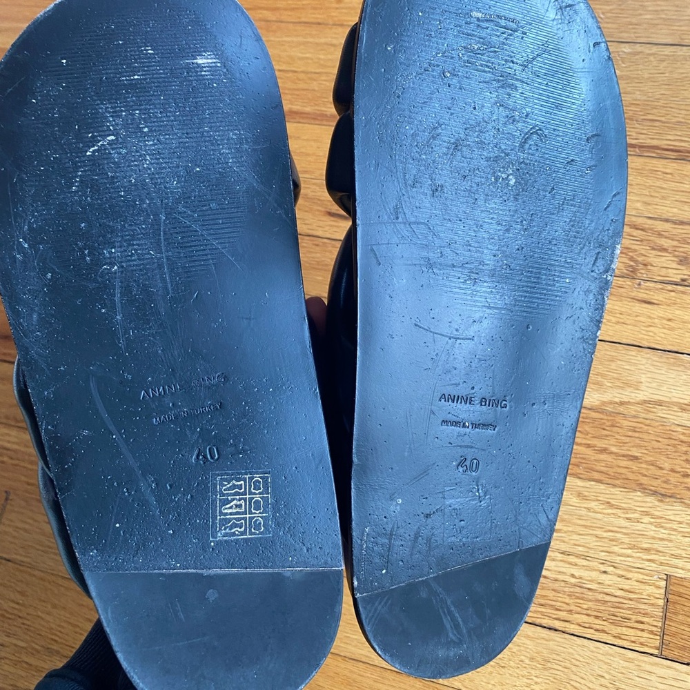 Anine Bing Lizzie Slides in Black, EU Size: 40 - Picture 10 of 10